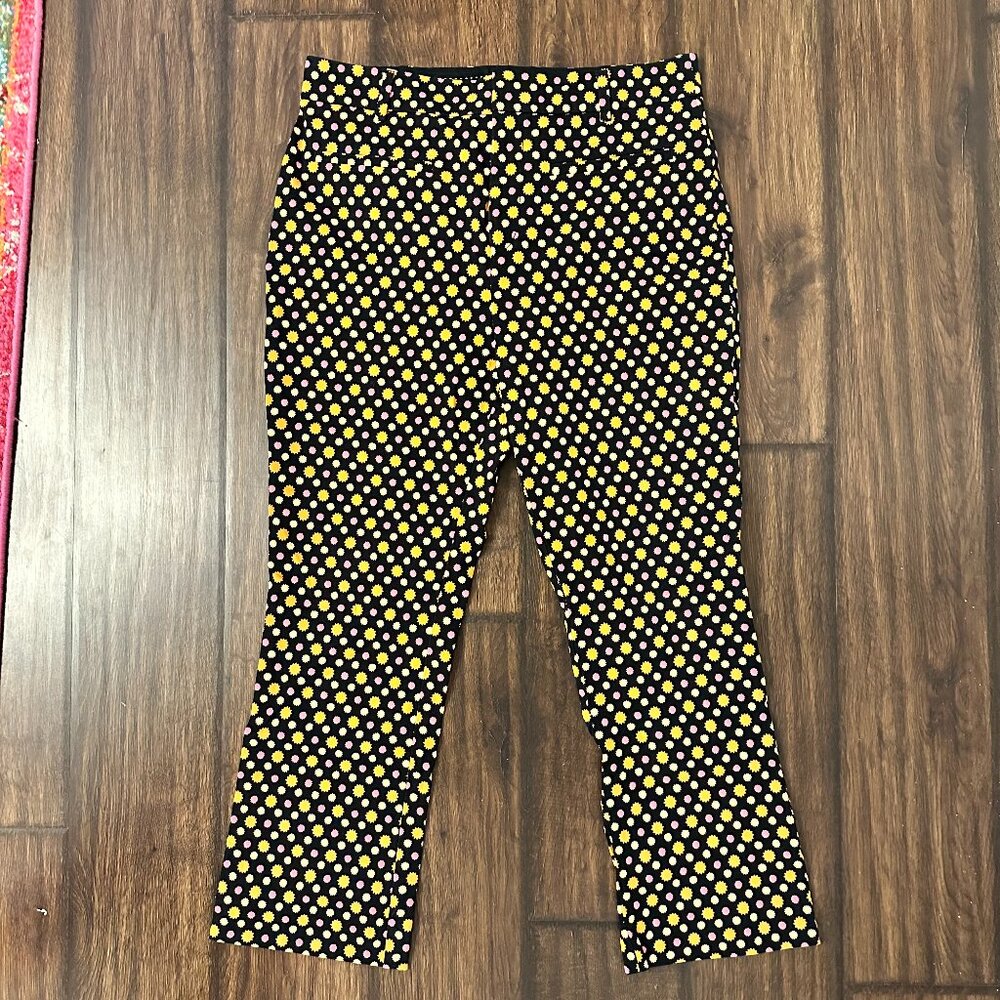 The Essential Collection by Anthropologie Pink & Orange Polka Dot Pants